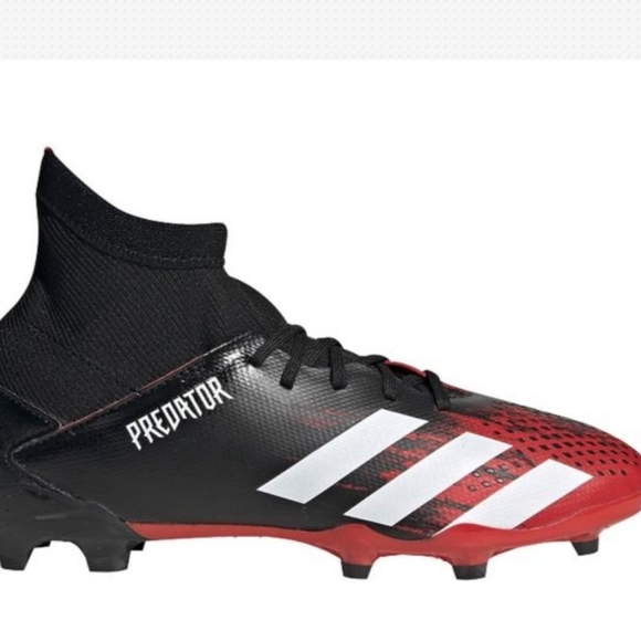 RARE Adidas Predator 20.3 Core Black Cloud White Soccer Cleats Size 6 main image 7